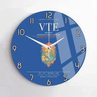 Thumbnail for Wattay International Airport Vientiane VTE Wall-Clock No-Frame - Blue