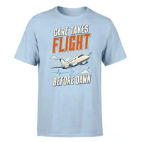 Thumbnail for SIGNAL 564 - Care Takes Flight Before Dawn - Premium T-Shirt design on light blue premium t shirt