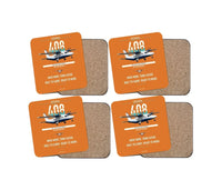 Thumbnail for Cessna 408 SkyCourier design on orange 4 pieces set coaster