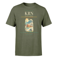 Thumbnail for Kiruna Airport (KRN) T-Shirt single-side front print in Green Army | kiruna-airport-krn-double-side-t-shirt