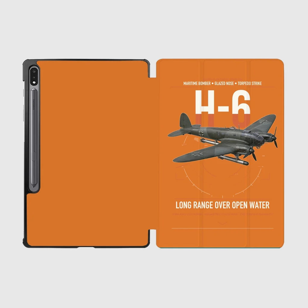 Heinkel He 111H-6 design on orange samsung tablet tablet case