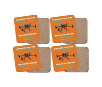Thumbnail for DJI Matrice 300 RTK design on orange 4 pieces set coaster