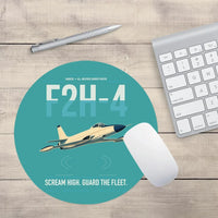 Thumbnail for F2H-4 Banshee design on turquoise round mouse pad