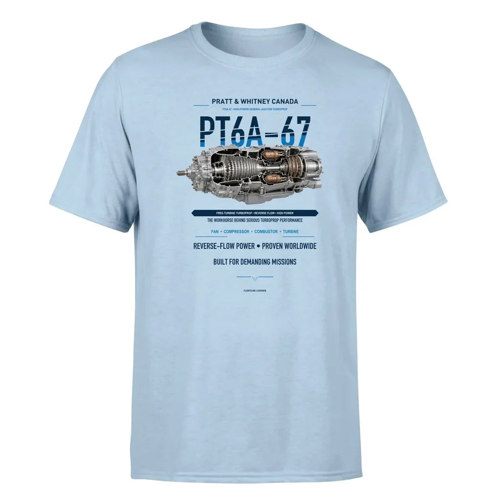 PT6A-67 design on light blue single side