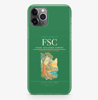 Thumbnail for Figari Airport (FSC) design on green iPhone 16 Pro MagSafe case