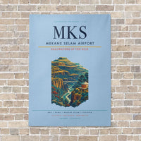 Thumbnail for Mekane Selam Airport MKS - Canvas No Frame - Light Blue