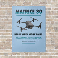 Thumbnail for DJI Matrice 30 vertical canvas print - no frame - light blue background