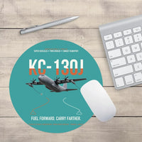 Thumbnail for KC-130J SUPER HERCULES design on turquoise round mouse pad