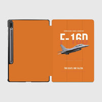 Thumbnail for F-16D Fighting Falcon Two Seats One Falcon design on orange samsung tablet tablet case