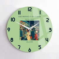 Thumbnail for VINTAGE G4117 - The Midnight Transfer - Designed Wall Clocks design on lightgreen no-frame