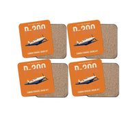 Thumbnail for P-39Q Airacobra design on orange 4 pieces set coaster