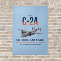 Thumbnail for C-2A Greyhound vertical canvas print - no frame - light blue background