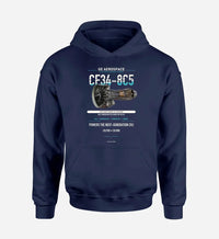 Thumbnail for CF34-8C5 design on navy blue hoodie single side