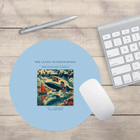Thumbnail for VINTAGE G4280 - The Glassy Water Warning - Designed Mouse Pads design on lightblue round