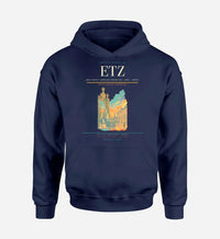 Thumbnail for Metz–Nancy–Lorraine Airport (ETZ) design on navy blue hoodie single-side print