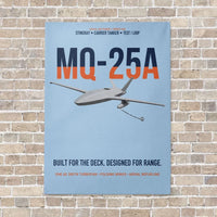 Thumbnail for MQ-25A STINGRAY vertical canvas print - no frame - light blue background
