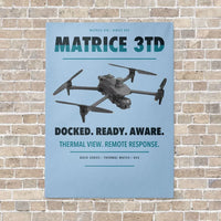 Thumbnail for DJI Matrice 3TD vertical canvas print - no frame - light blue background