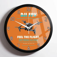 Thumbnail for DJI FPV design on orange framed wall clock