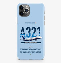 Thumbnail for Airbus A321XLR Case ProMax design on light blue iphone case promax