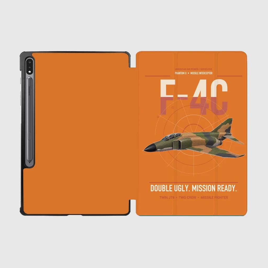 F-4C Phantom II design on orange samsung tablet tablet case