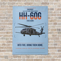Thumbnail for Sikorsky HH-60G Pave Hawk vertical canvas print - no frame - light blue background