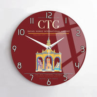 Thumbnail for Rafael Nunez International Airport CTG Wall-Clock No-Frame - Dark Red