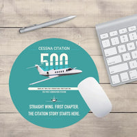 Thumbnail for Cessna Citation 500 - Citation I design on turquoise round mouse pad