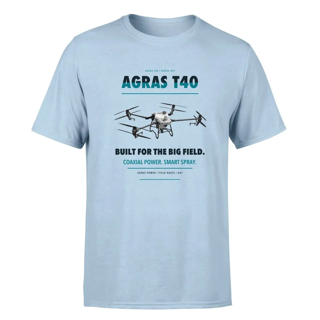 DJI Agras T40 design on light blue single side