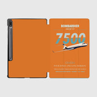Thumbnail for Bombardier Global 7500 design on orange samsung tablet tablet case