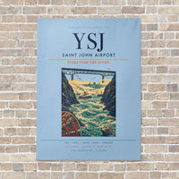 Thumbnail for Saint John Airport YSJ vertical canvas print - no frame - light blue background