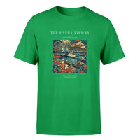Thumbnail for VINTAGE G4066 - The River Gateway - Premium T-Shirt design on green premium t shirt