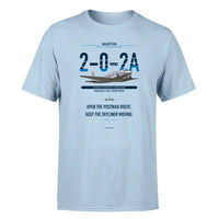 Thumbnail for Martin 2-0-2A design on light blue single side