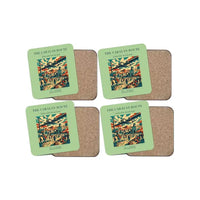 Thumbnail for The Caravan Route - Designed Coasters design on light green 4-pieces-set