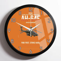 Thumbnail for Boeing AH-64E Apache Guardian design on orange framed wall clock