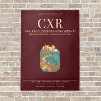 Thumbnail for Cam Ranh International Airport Nha Trang CXR - Canvas Framed - Dark Red