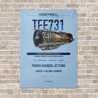 Thumbnail for TFE731 vertical canvas print - no frame - light blue background