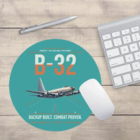 Thumbnail for B-32 Dominator design on turquoise round mouse pad