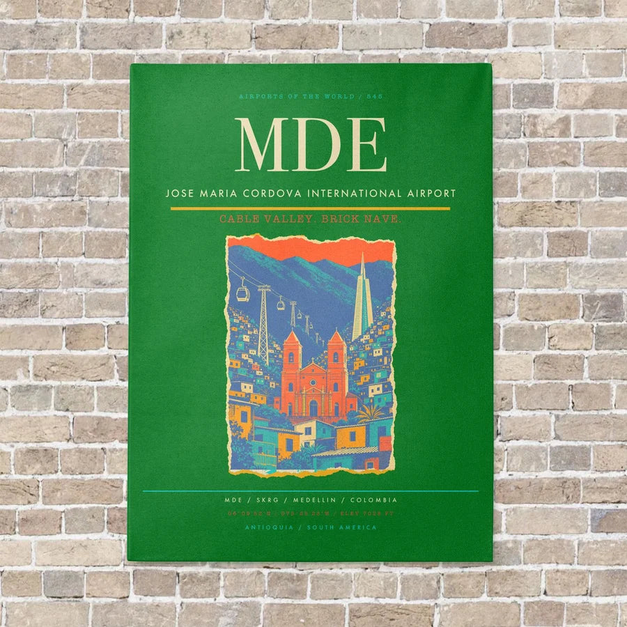 Jose Maria Cordova International Airport MDE - Canvas No Frame - Green