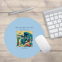 Thumbnail for VINTAGE G4506 - The Air Ambulance Run - Designed Mouse Pads design on lightblue round