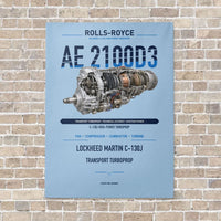 Thumbnail for AE 2100D3 vertical canvas print - no frame - light blue background