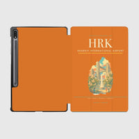 Thumbnail for Kharkiv International Airport (HRK) design on orange samsung tablet tablet case