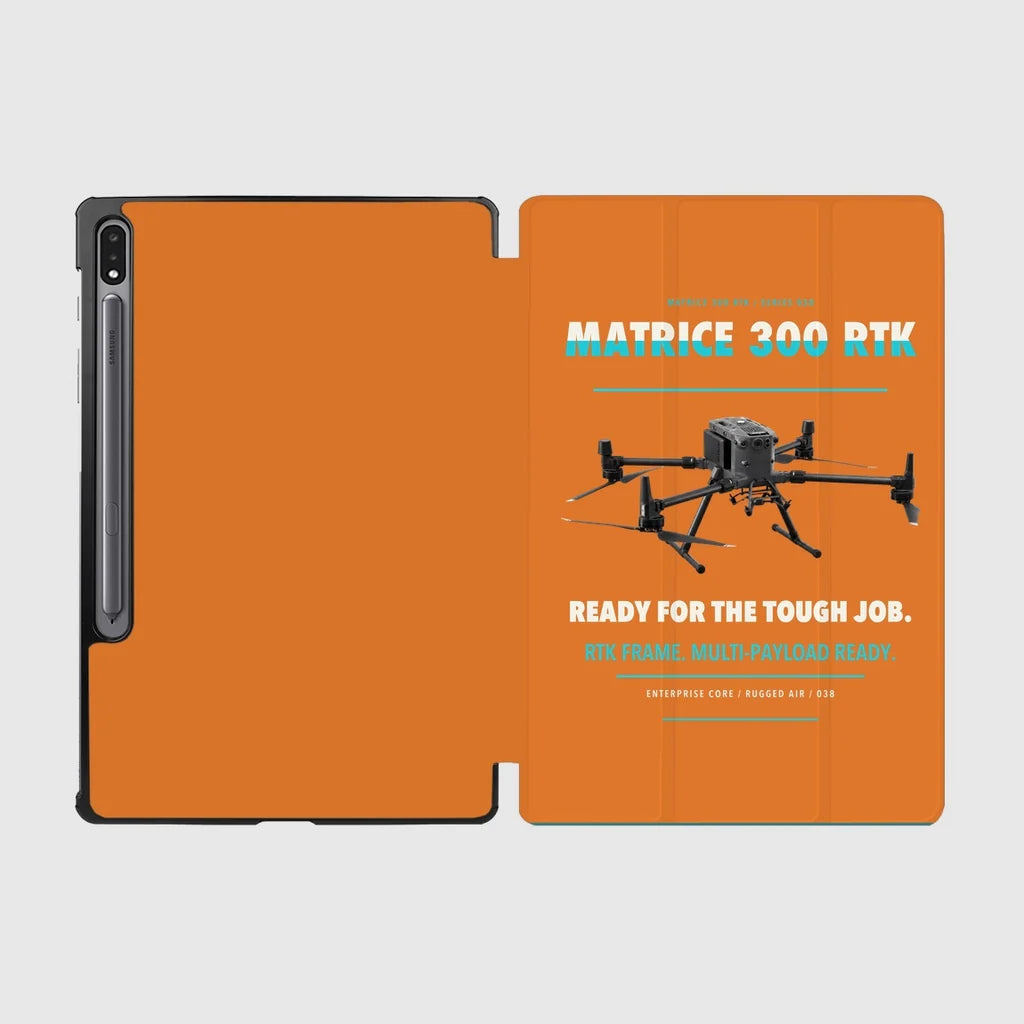 DJI Matrice 300 RTK design on orange samsung tablet tablet case