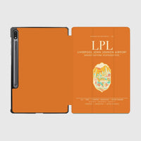 Thumbnail for Liverpool John Lennon Airport (LPL) design on orange samsung tablet tablet case