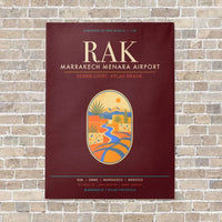 Thumbnail for Marrakech Menara Airport RAK - Canvas Framed - Dark Red