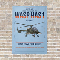 Thumbnail for Westland Wasp HAS1 vertical canvas print - no frame - light blue background