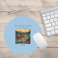Thumbnail for VINTAGE G4289 - The Salmon Run Charter - Designed Mouse Pads design on lightblue round