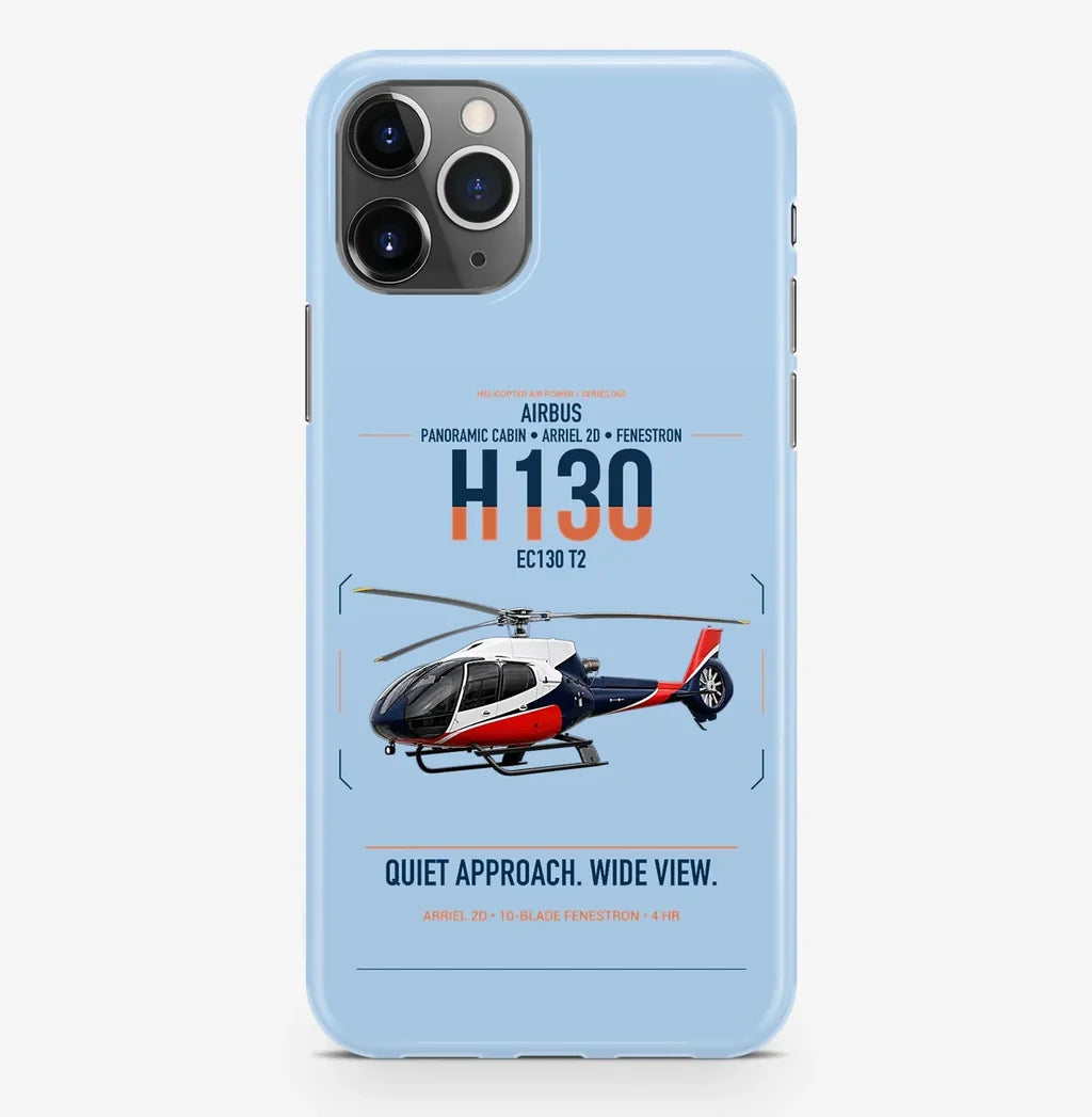 Airbus H130 design on light blue magsafe iphone case, for iPhone Pro Max