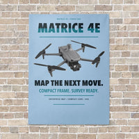 Thumbnail for DJI Matrice 4E vertical canvas print - no frame - light blue background