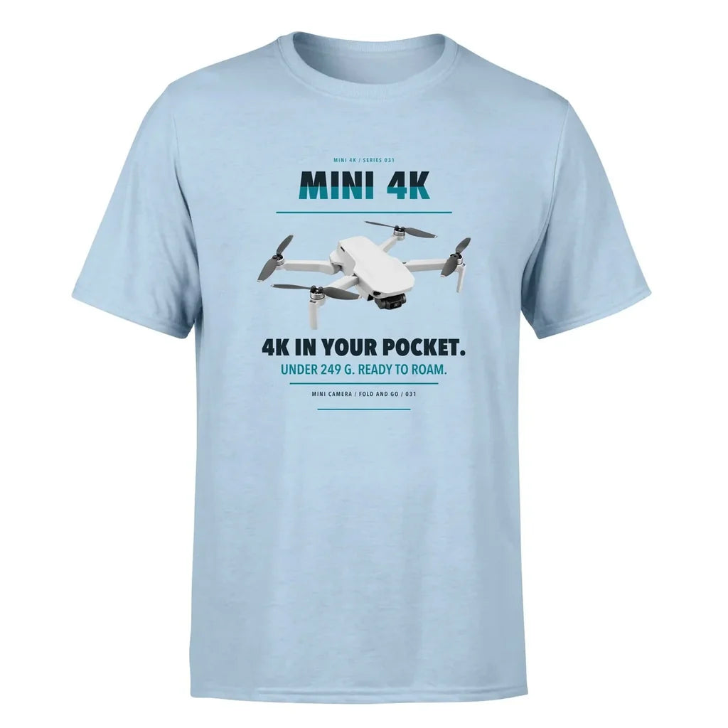 DJI Mini 4K design on light blue single side