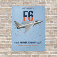 Thumbnail for Hawker Hunter F6 vertical canvas print - no frame - light blue background